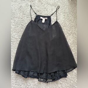 Forever 21 Black Lace-Trim Spaghetti Strap Cami